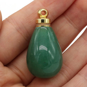 Natural Turquoise Perfume Bottle Pendant Charm Quartz Crystal Reiki Heal Vial