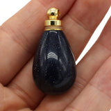 Natural Turquoise Perfume Bottle Pendant Charm Quartz Crystal Reiki Heal Vial