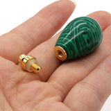 Natural Turquoise Perfume Bottle Pendant Charm Quartz Crystal Reiki Heal Vial