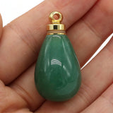 Natural Turquoise Perfume Bottle Pendant Charm Quartz Crystal Reiki Heal Vial