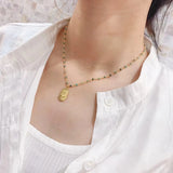 Natural Turquoise Necklace with Sparkling Accents