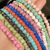 Turquoise Howlite Stone Beads for DIY Jewelry Making 15''