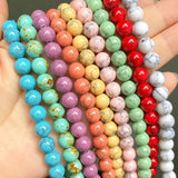 Turquoise Howlite Stone Beads for DIY Jewelry Making 15''