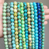 Turquoise Howlite Stone Beads for DIY Jewelry Making 15''