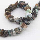 Natural Turquoise Tumbled Nugget Beads, Rough Quartz Cut Nugget Chips