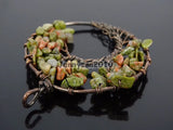 Unakite Reiki Chakra Chip Beads Tree of Life Pendant Necklace