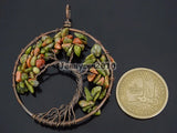 Unakite Reiki Chakra Chip Beads Tree of Life Pendant Necklace