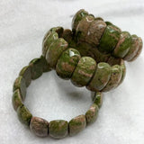 Natural Unakite Stone Beads Bracelet for Woman Gift