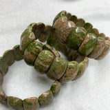 Natural Unakite Stone Beads Bracelet for Woman Gift