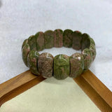 Natural Unakite Stone Beads Bracelet for Woman Gift