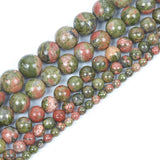 Unakite Stone Beads Charm Round Loose Beads Jewelry Making DIY Necklace Bracelet