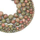 Unakite Stone Beads Charm Round Loose Beads Jewelry Making DIY Necklace Bracelet