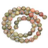 Unakite Stone Beads Charm Round Loose Beads Jewelry Making DIY Necklace Bracelet