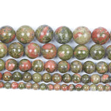 Unakite Stone Beads Charm Round Loose Beads Jewelry Making DIY Necklace Bracelet