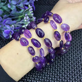 Natural Uruguay Amethyst Nugget Beads Bracelet Energy Reiki Healing Crystal
