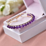 Uruguay Amethyst Purple Bracelet 14K Filled Female Bangle
