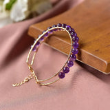 Uruguay Amethyst Purple Bracelet 14K Filled Female Bangle