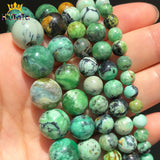 Natural Variscite African Turquoise Round Spacer Beads 15''