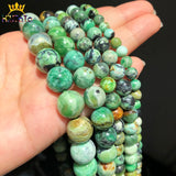 Natural Variscite African Turquoise Round Spacer Beads 15''