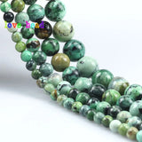 Variscite Mineral Beads African Turquoise Round Stone Beads 15inch