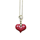Love Heart Jade Pendant 925 Silver Gilt Purple Sand Necklace