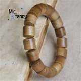 Vietnamese Honey Oil Agave Wood Buddha Bead Bracelet Men Women Ethnic Style