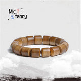 Vietnamese Honey Oil Agave Wood Buddha Bead Bracelet Men Women Ethnic Style