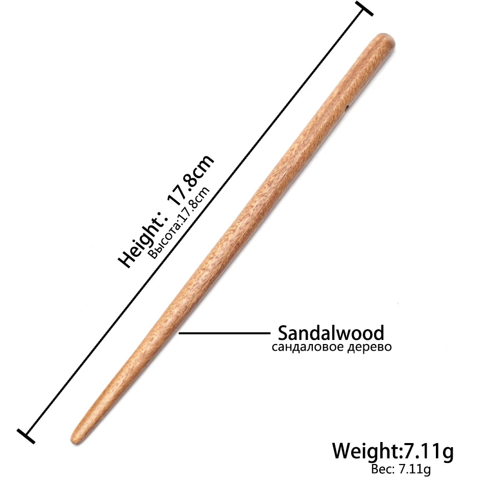 Vintage Sandalwood Hair Sticks for Women - Wedding Hairpin