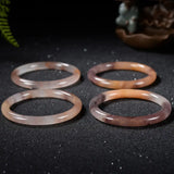 Natural Violet Hand-carved Round Bar Bracelet Silk Jade Beauty Bracelet Gift