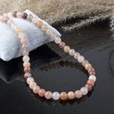Natural Violet Hand-carved Silk Jade Necklace