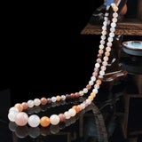 Natural Violet Hand-carved Silk Jade Necklace
