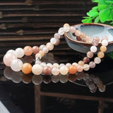 Natural Violet Hand-carved Silk Jade Necklace