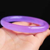 Natural Violet Hand-carved Round Bracelet Boutique Jewelry Gift