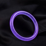 Natural Violet Hand-carved Round Bracelet Boutique Jewelry Gift
