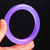 Natural Violet Hand-carved Round Bracelet Boutique Jewelry Gift