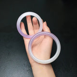 Natural Violet Hand-carved Round Jade Bracelet Boutique Jewelry Gift