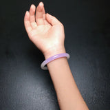 Natural Violet Hand-carved Round Jade Bracelet Boutique Jewelry Gift