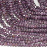 Natural Violet Purple Sapphire Rondelle Beads 4.8mm