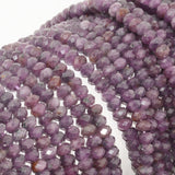 Natural Violet Purple Sapphire Rondelle Beads 4.8mm