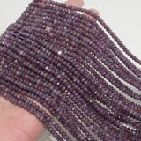 Natural Violet Purple Sapphire Rondelle Beads 4.8mm