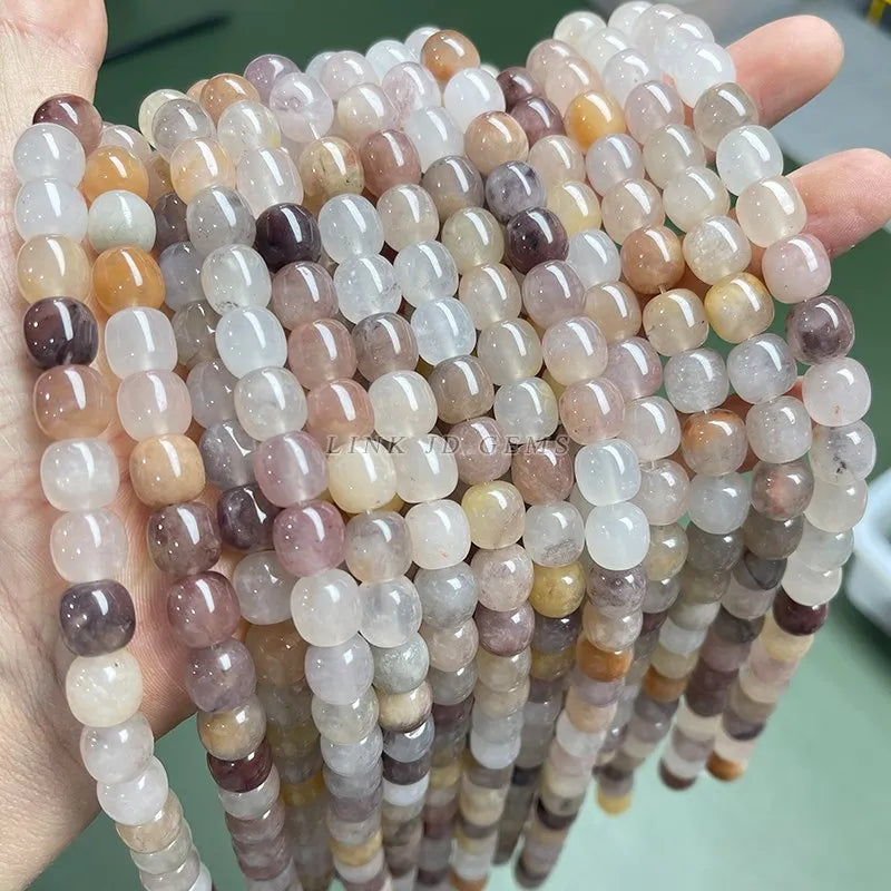 Violet Stone Barrel Beads Loose Spacer Bead for Jewelry Making