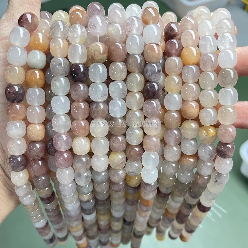 Violet Stone Barrel Beads Loose Spacer Bead for Jewelry Making