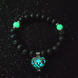Luminous Heart Charm Bracelet - Glowing In The Dark Bracelet