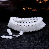 Natural Wada Suet Jade 108 Buddhist Amulets Fine Jewelry Men Women Charms Beaded