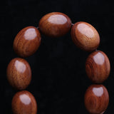 Natural Walnut Bracelet 15mmx20mm Olive Shaped Gift Bracelet Beaded