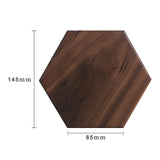 Walnut Wood Jewelry Display Tray Geometric Hexagon Organizer