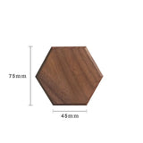 Walnut Wood Jewelry Display Tray Geometric Hexagon Organizer