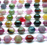 Watermelon Tourmaline Faceted Double Terminated Point Loose Beads Gemstone