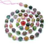 Watermelon Tourmaline Faceted Double Terminated Point Loose Beads Gemstone