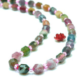 Watermelon Tourmaline Faceted Double Terminated Point Loose Beads Gemstone